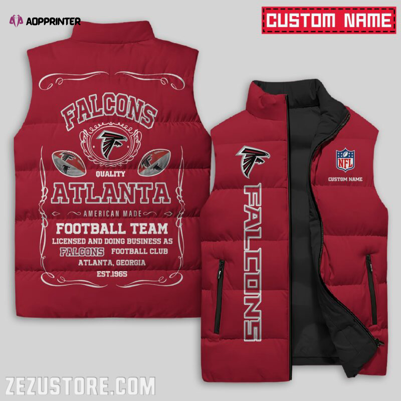 atlanta falcons nfl sleeveless puffer jacket custom for fans gifts 9