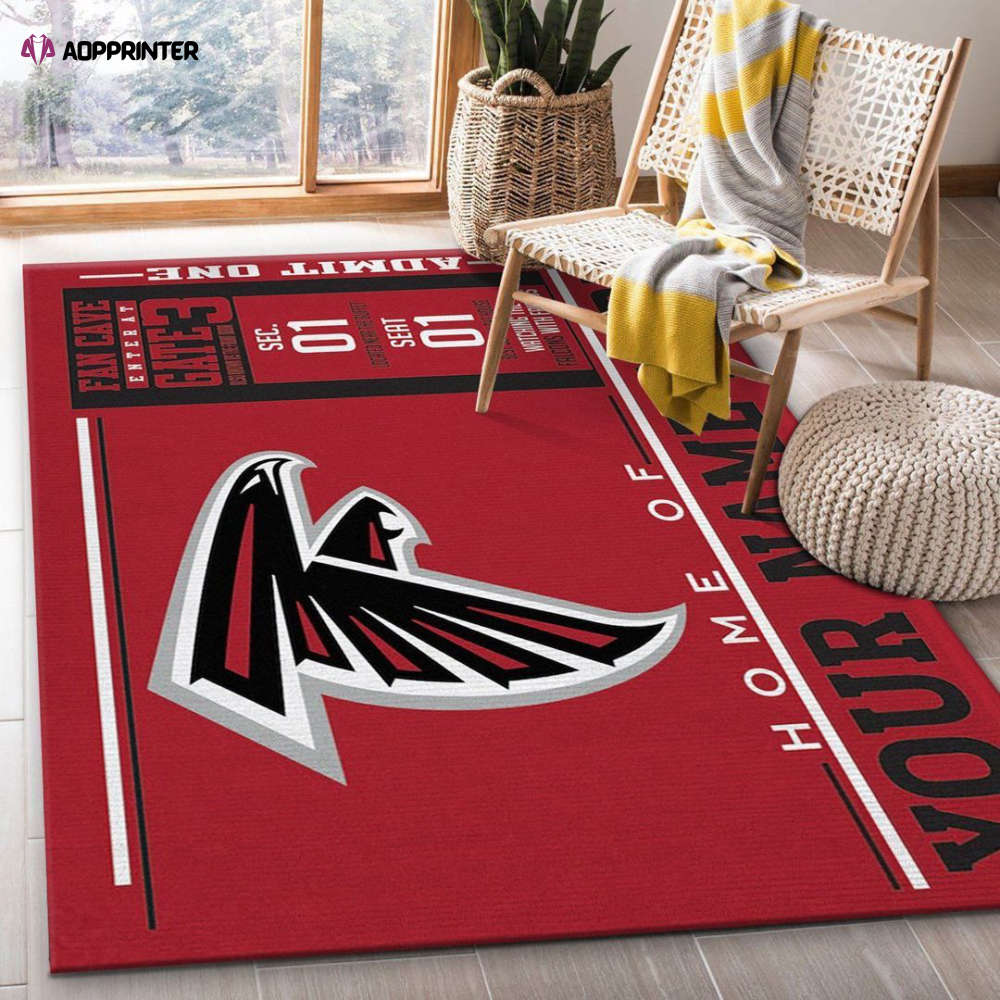 atlanta falcons rug living room floor decor fan gifts 40