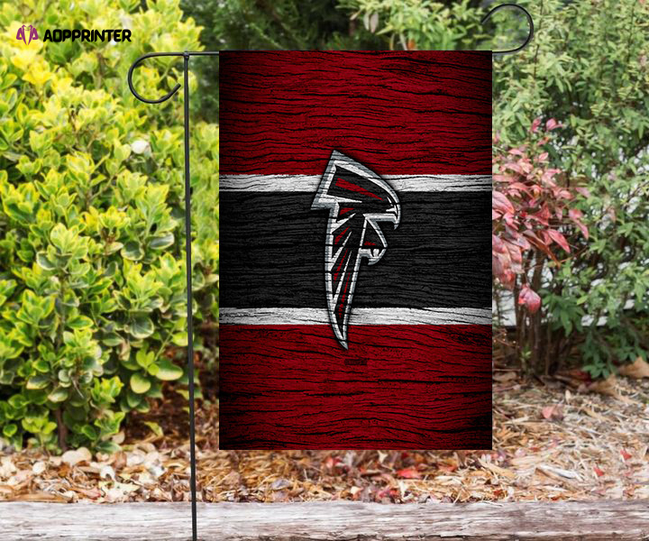 atlanta falcons wood texture double sided printing garden flag home decor gifts