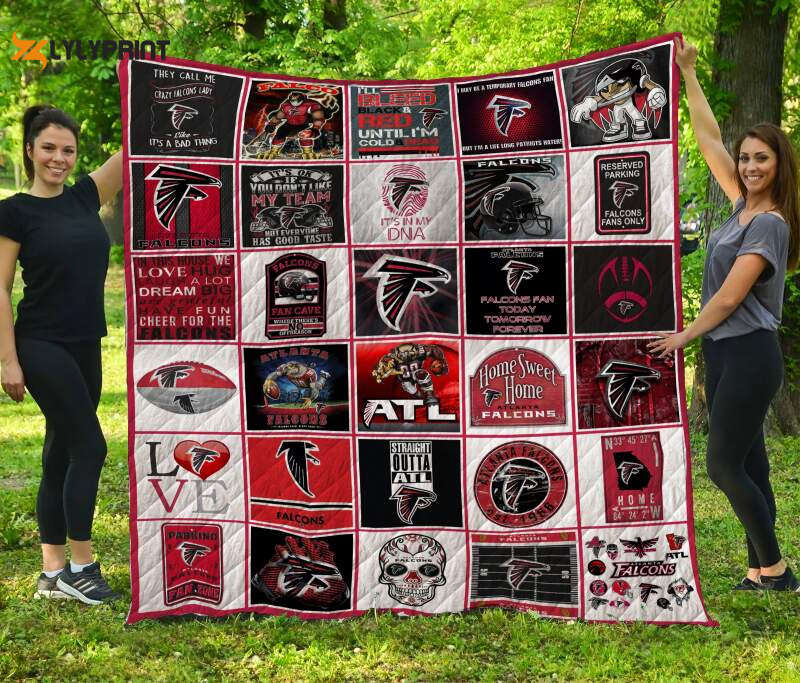 atlanta flcons 3d customized quilt blanket