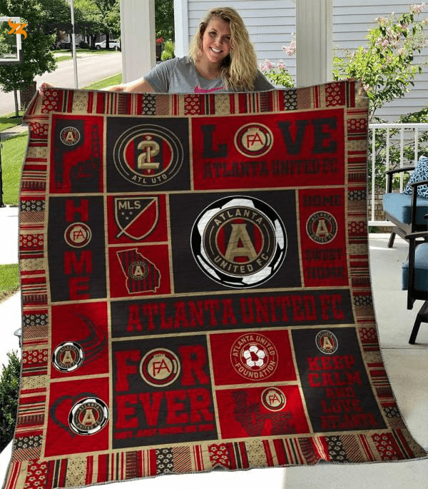 atlanta united fc quilt blanket for fans home decor gift 2