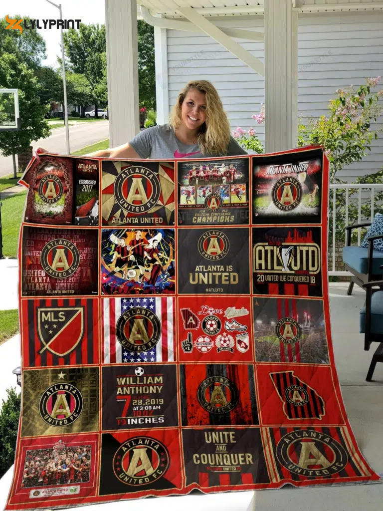 atlanta united fc quilt blanket for fans home decor gift 2a