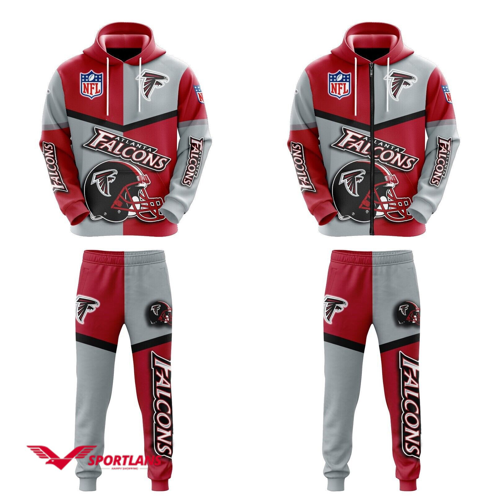 atlanta falcons nfl personalized combo hoodie2C zip hoodie and joggers for nfl fans tmhj22011002 r8mienj5xq