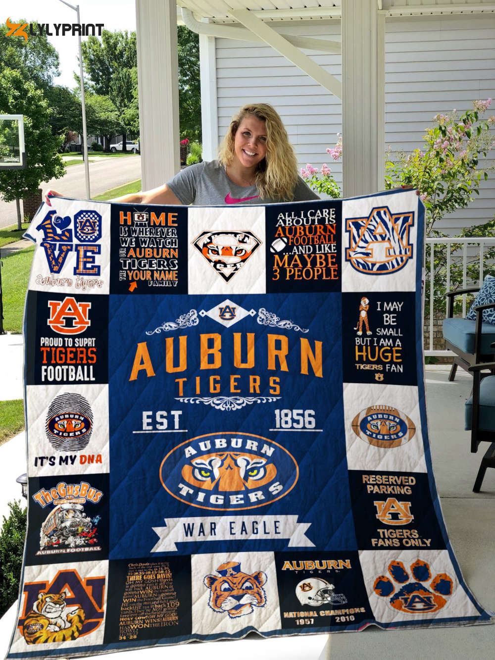 auburn tigers 1 quilt blanket for fans home decor gift 1 3