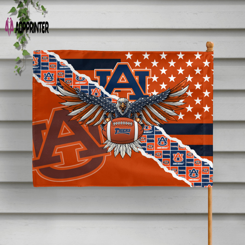 auburn tigers american landscape house flag