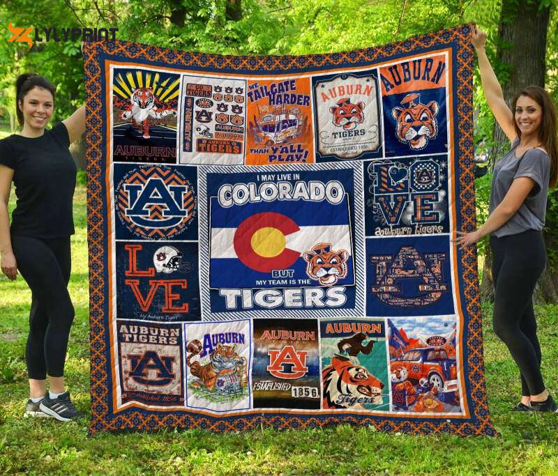 auburn tigers colorado 3d customized quilt blanket