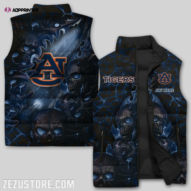 auburn tigers ncaa sleeveless puffer jacket custom for fans spj2042