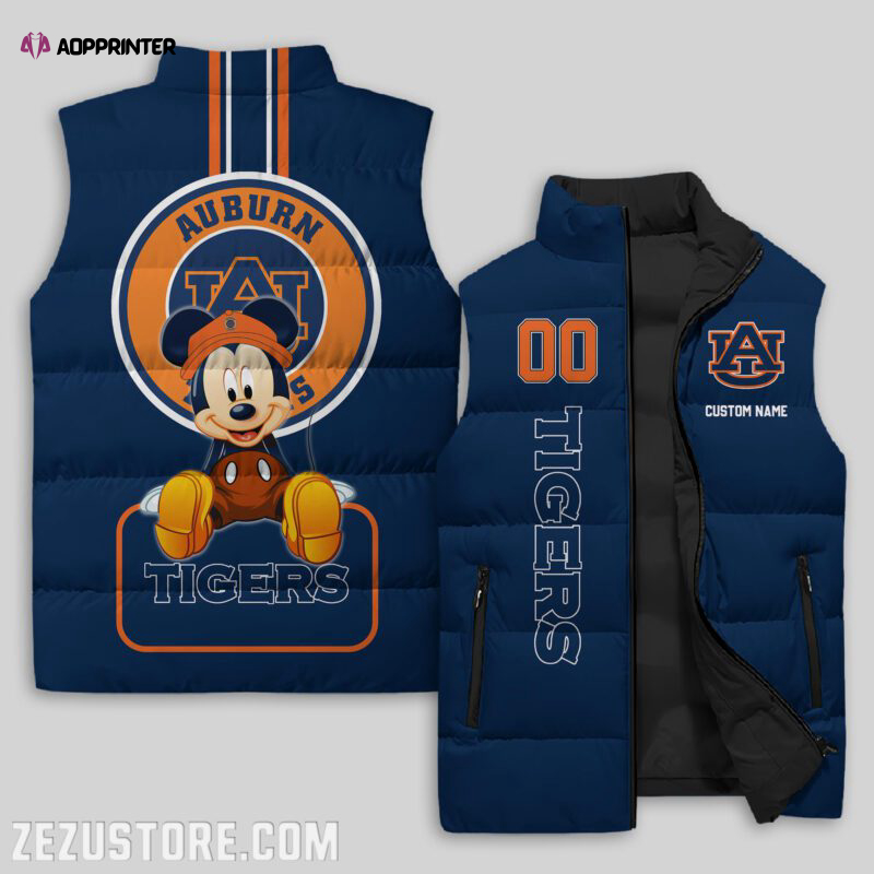 auburn tigers ncaa sleeveless puffer jacket custom for fans spj2191