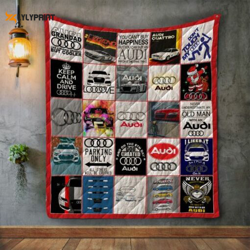 audi quilt blanket for fans home decor gift 2a 3