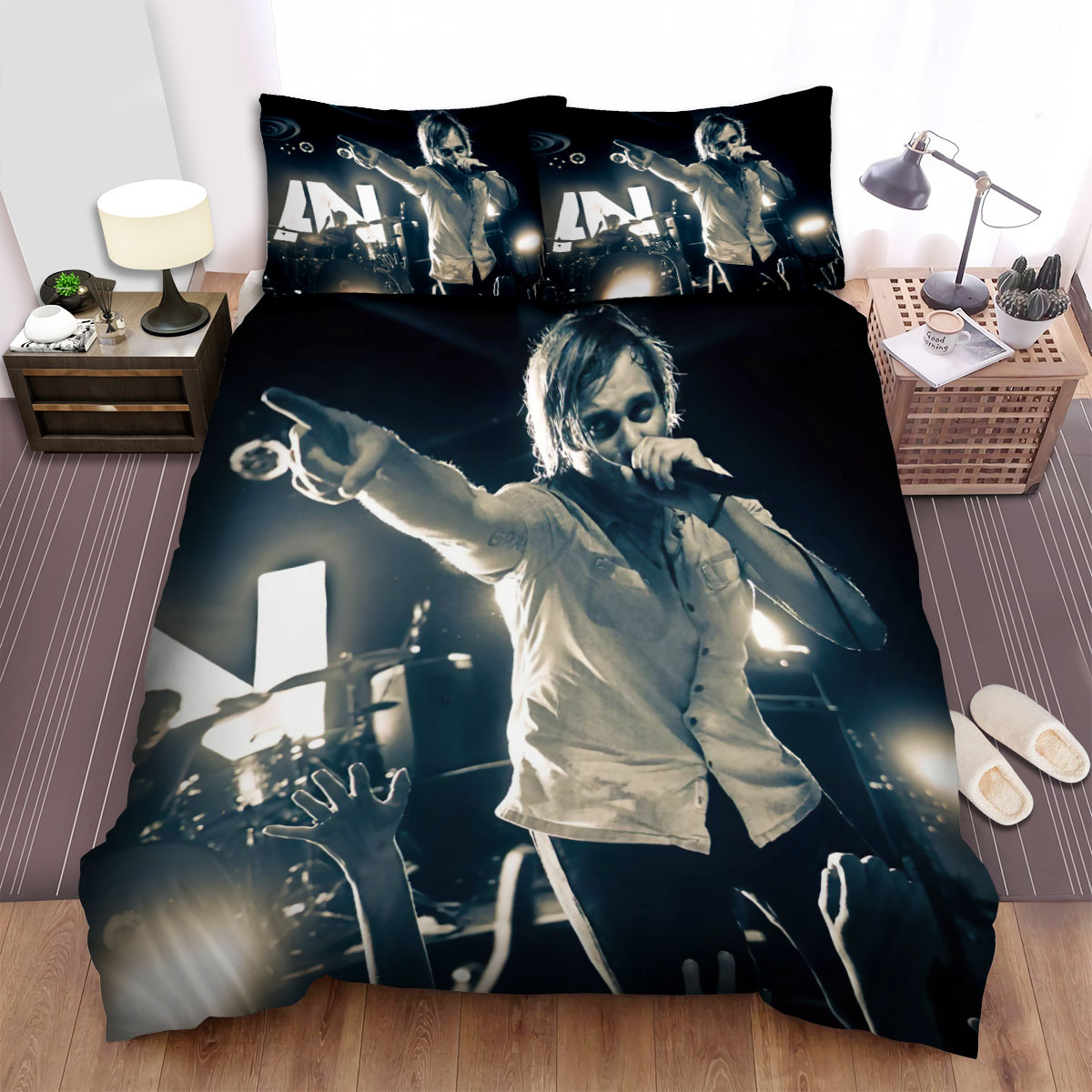 awolnation is performing with micro and interact with the audience bed sheets spread comforter duvet cover bedding sets 5qzyb