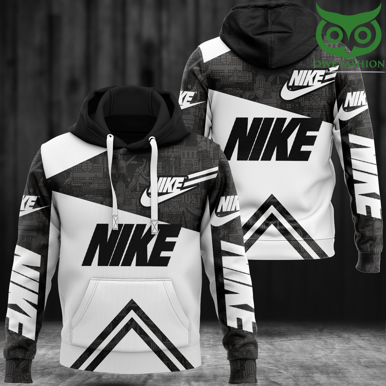 bFHMriOi 120 Nike Luxury white grey black shades bomber jacket hoodie and pants