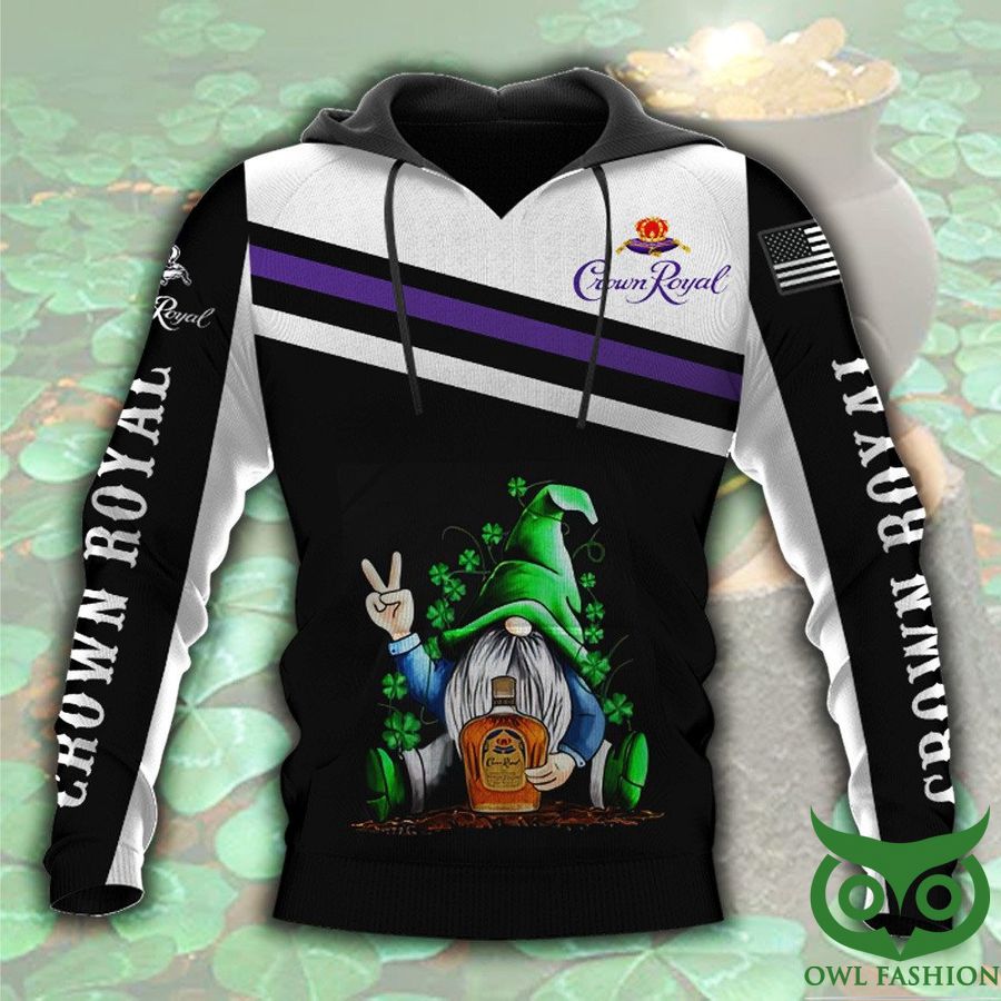 bZjauFNv 61 Crown Royal Whiskey Witch holding Bottle Purple Line 3D Hoodie