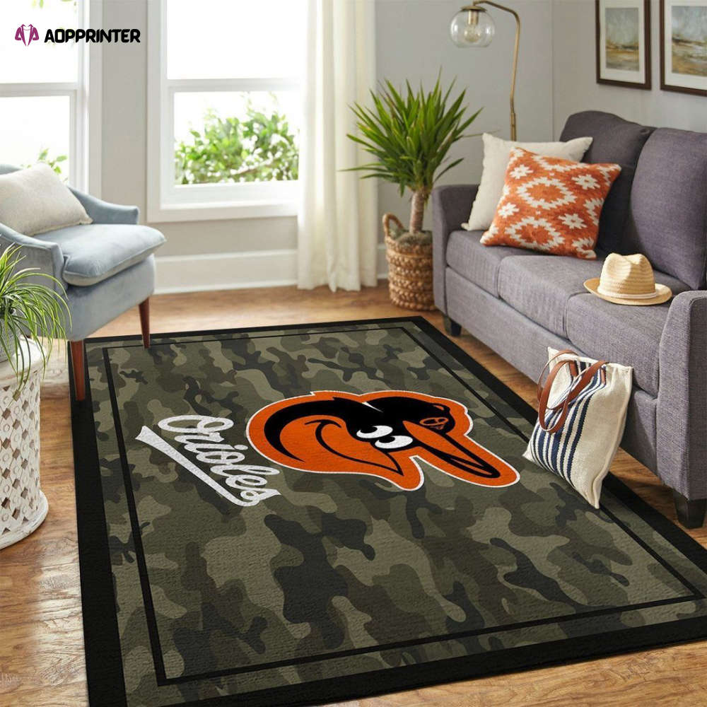 baltimore orioles rug living room floor decor fan gifts 18