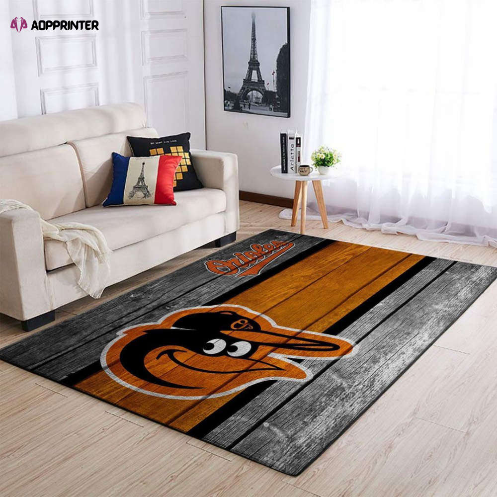 baltimore orioles rug living room floor decor fan gifts 24