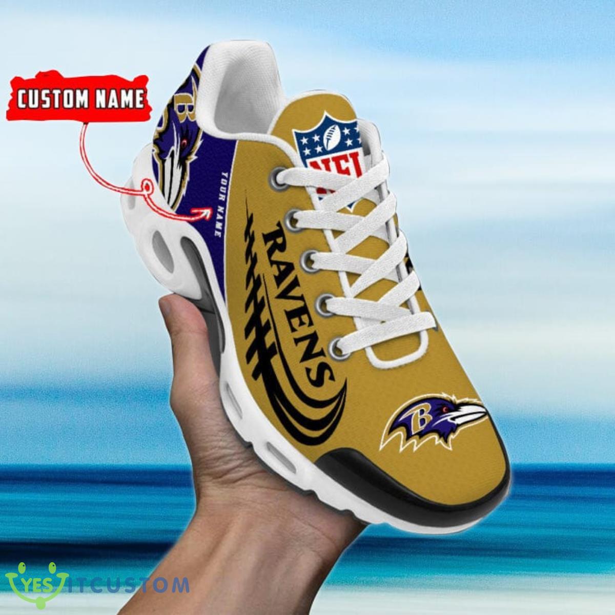 baltimore ravens custom name air cushion sports shoes