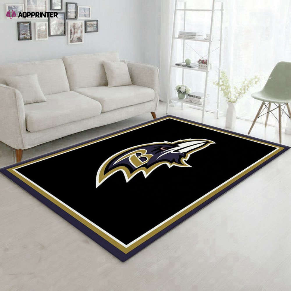 baltimore ravens imperial spirit rug living room floor decor fan gifts