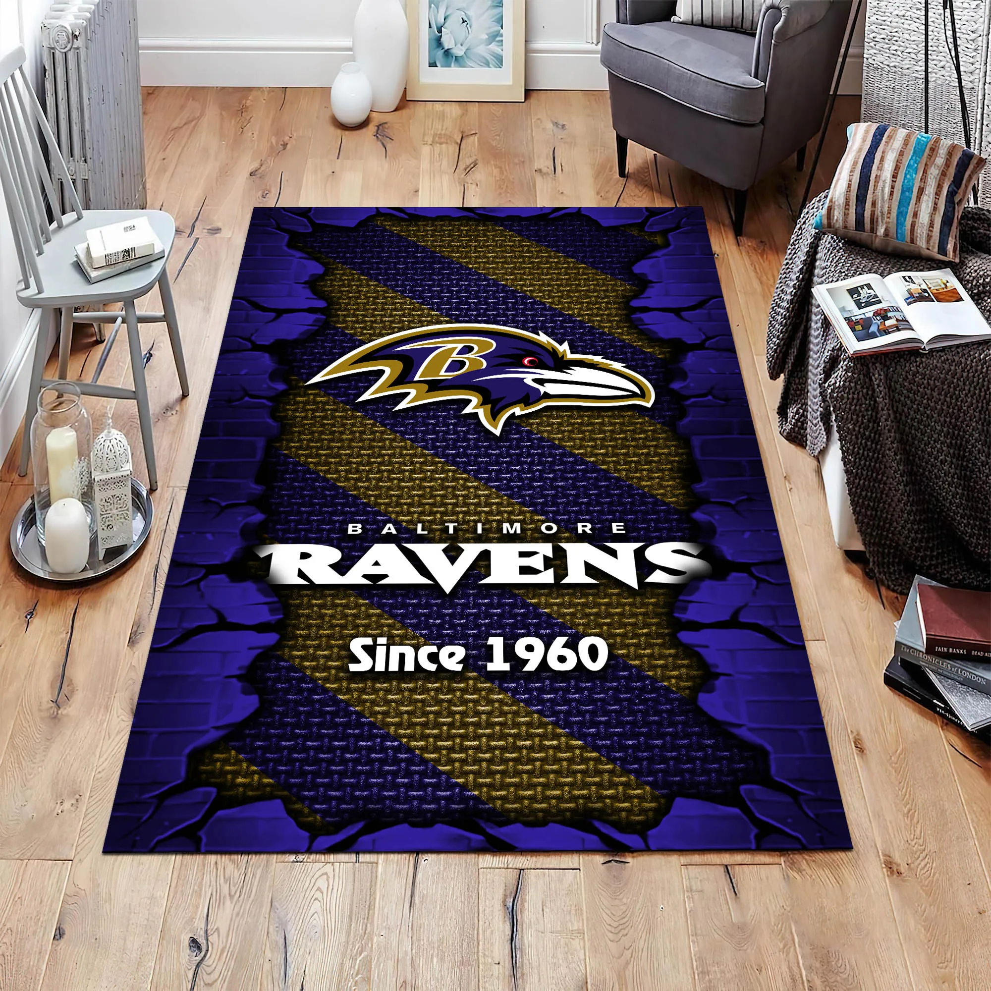 baltimore ravens living room rug football team living room rug football fan gifts ehivm 54132 3k1kn