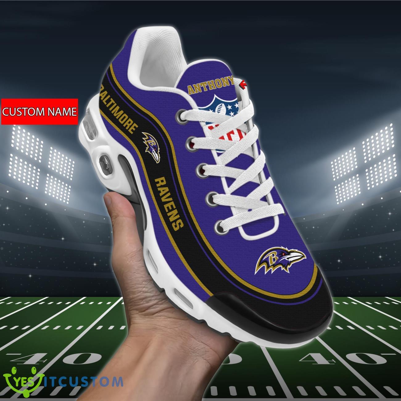 baltimore ravens nfl air cushion sports shoes custom name for fans