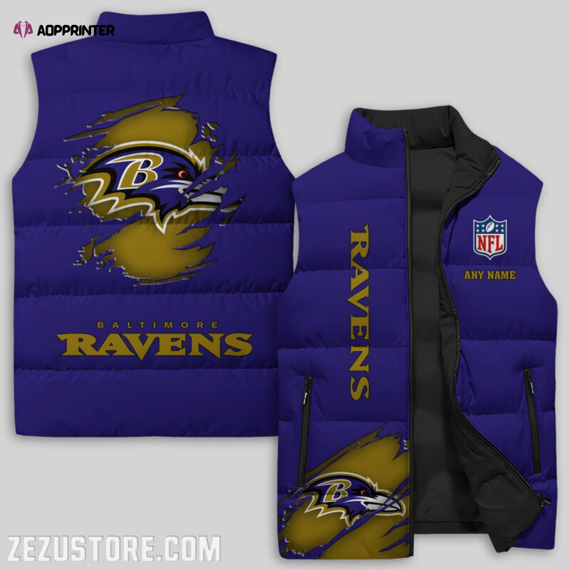 baltimore ravens nfl sleeveless puffer jacket custom for fans gifts 15