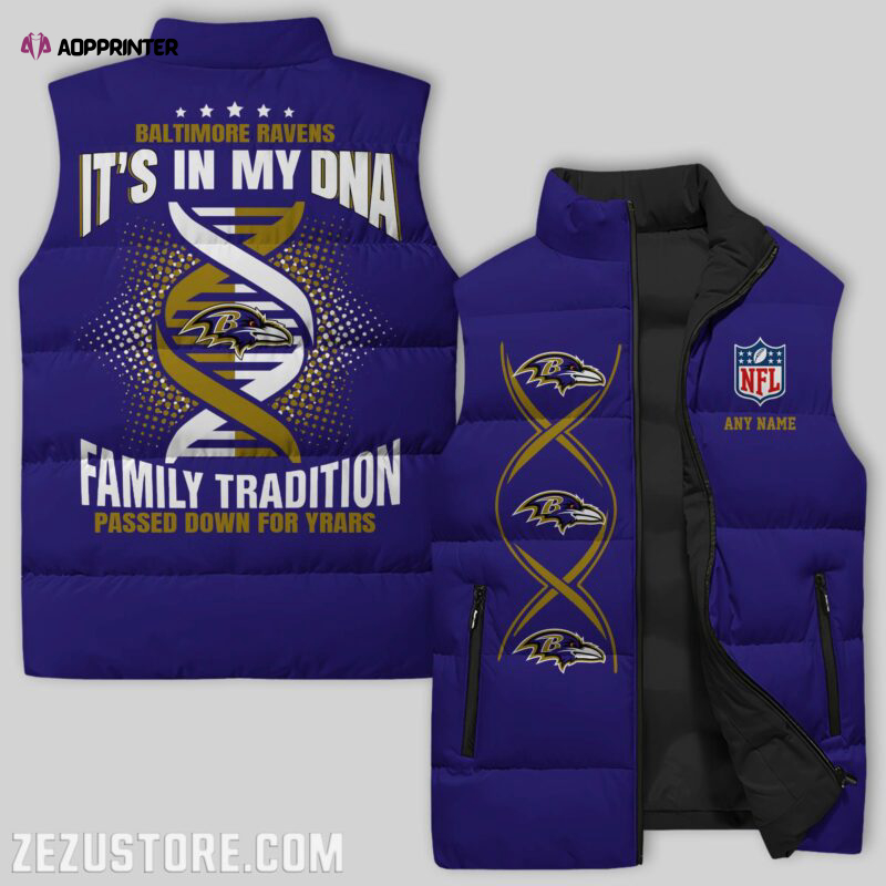 baltimore ravens nfl sleeveless puffer jacket custom for fans gifts 18