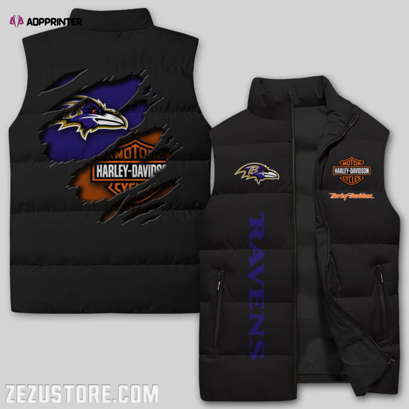 baltimore ravens nfl sleeveless puffer jacket custom for fans gifts 9