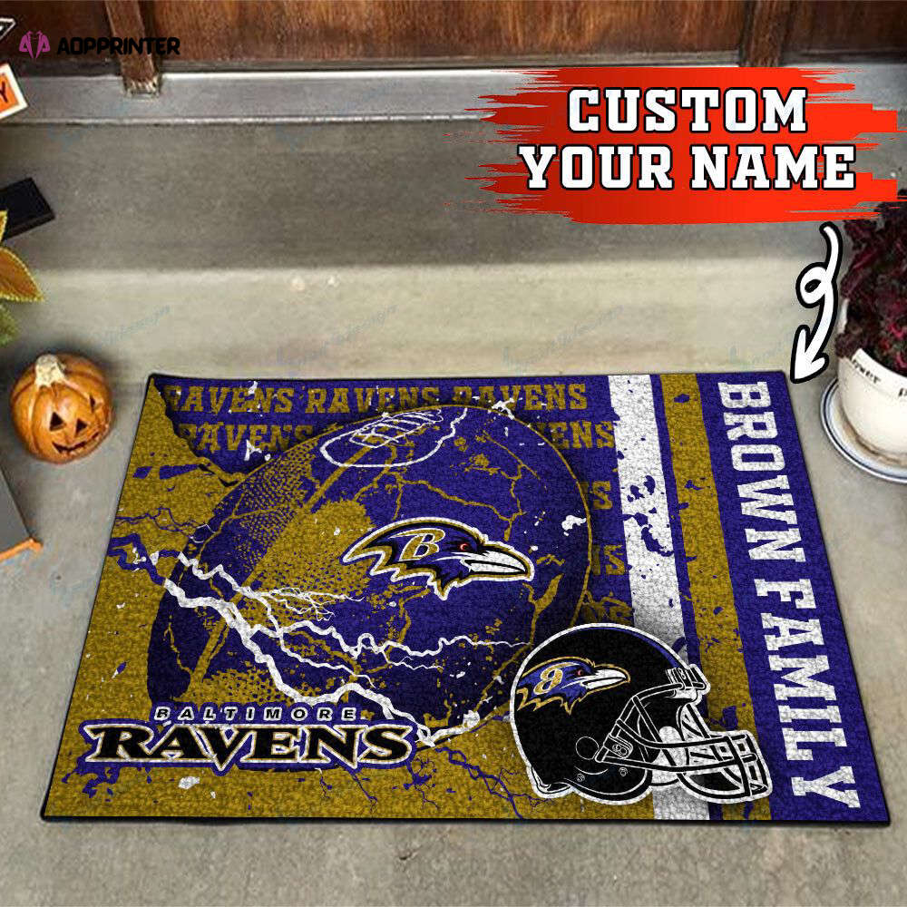 baltimore ravens personalized doormat gift for home decor 1 1