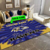 baltimore ravens personalized premium rectangle rug 43 qryvz