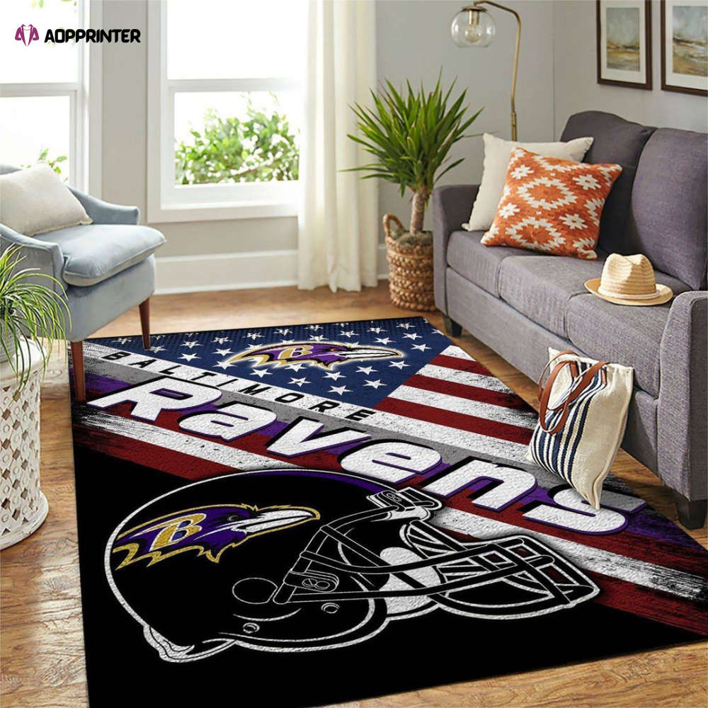 baltimore ravens rug living room floor decor fan gifts 109