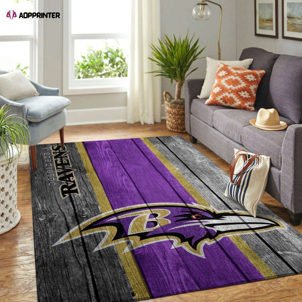 baltimore ravens rug living room floor decor fan gifts 129