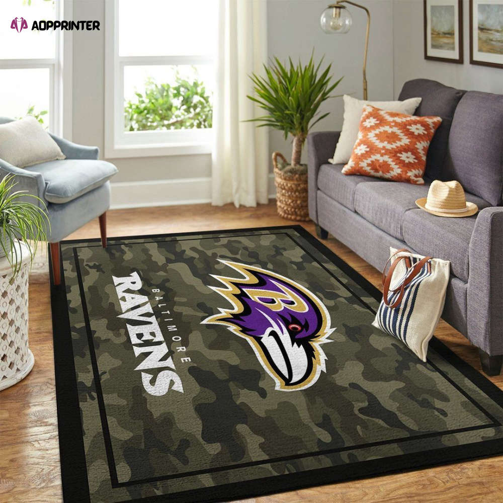 baltimore ravens rug living room floor decor fan gifts 136