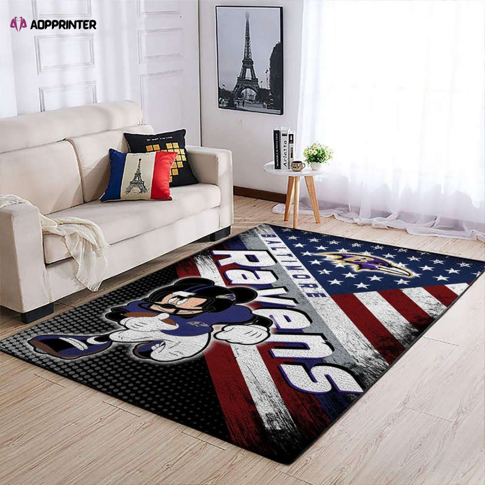 baltimore ravens rug living room floor decor fan gifts 137