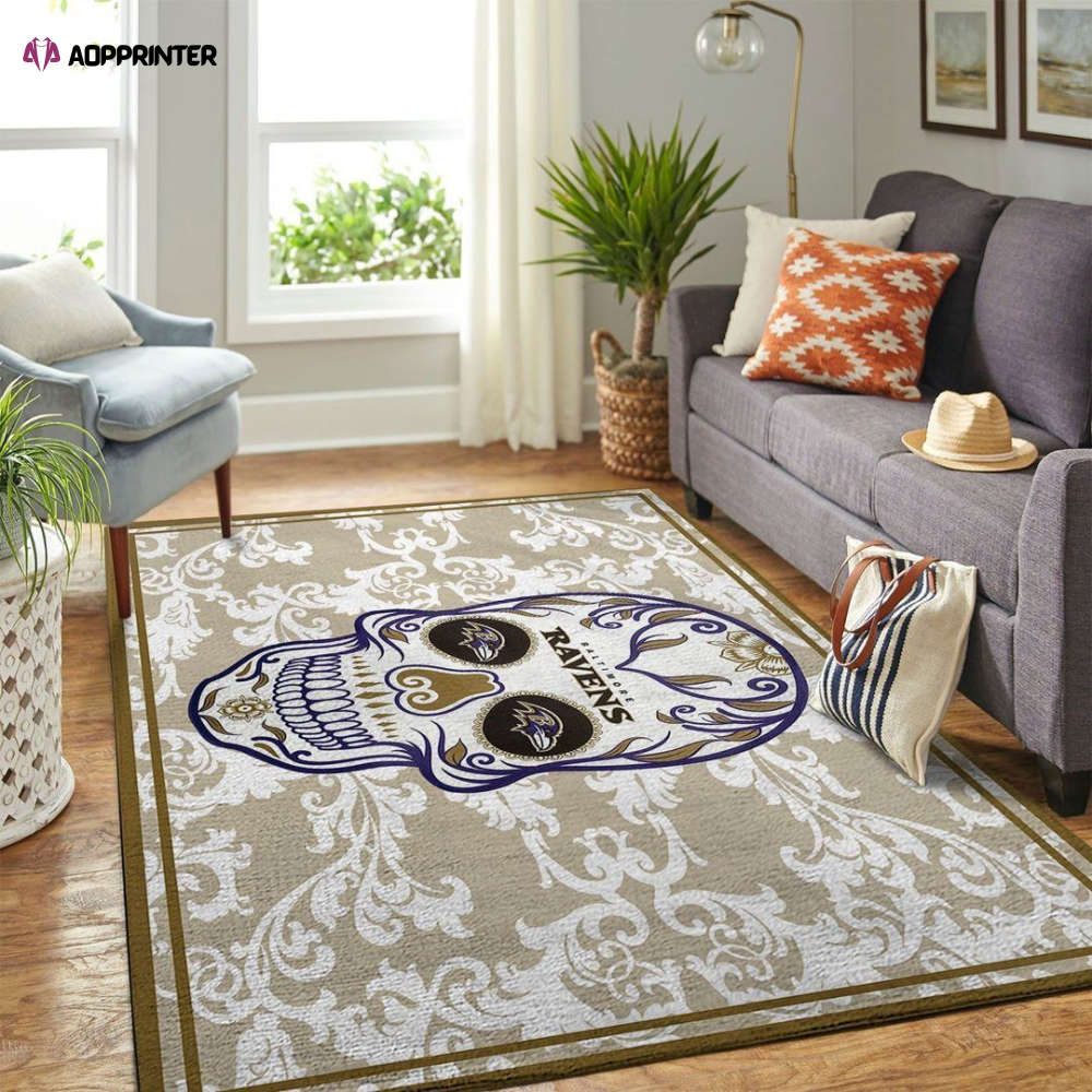 baltimore ravens rug living room floor decor fan gifts 140