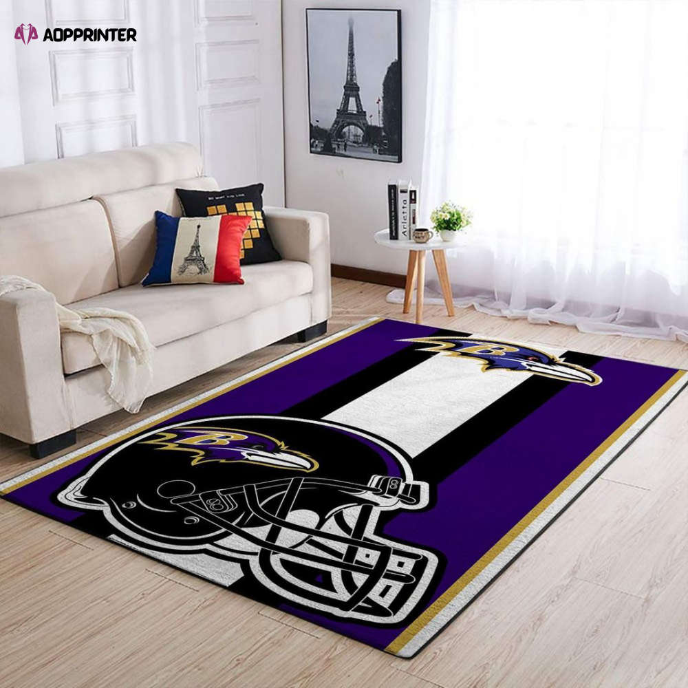 baltimore ravens rug living room floor decor fan gifts 145