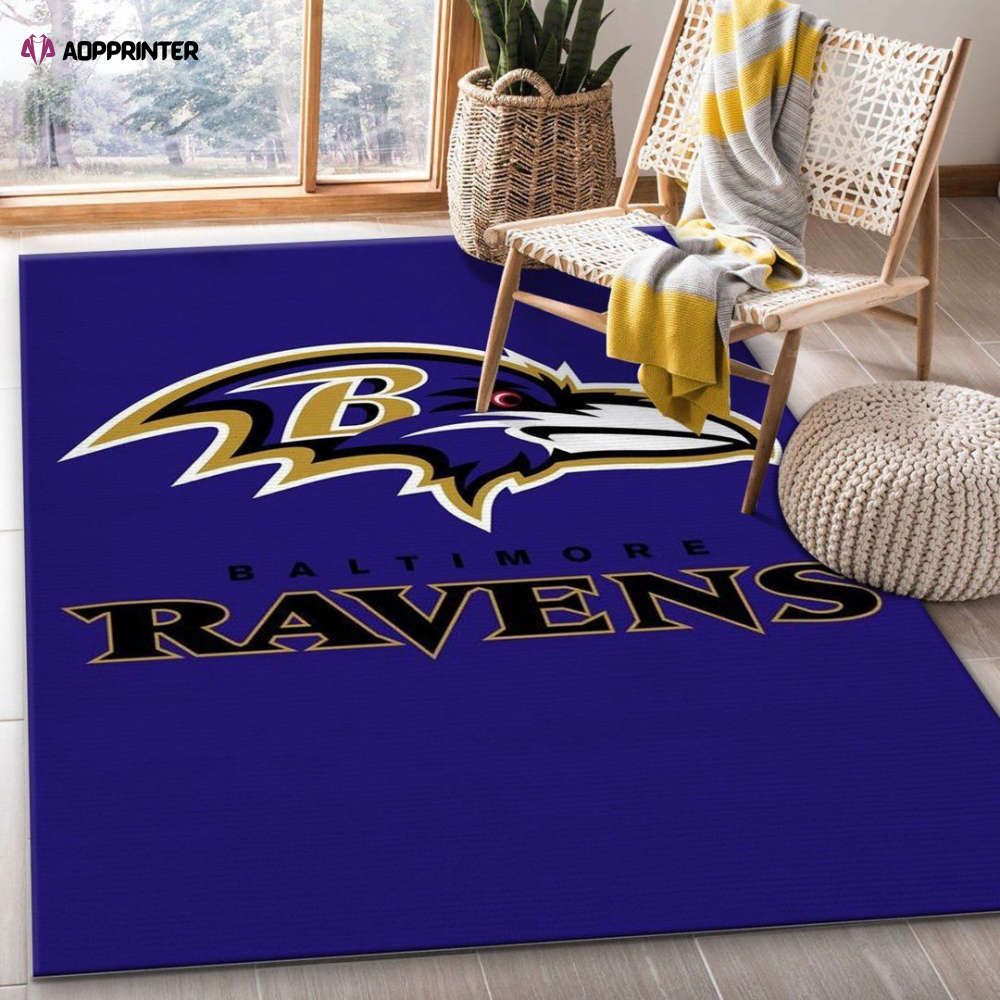 baltimore ravens rug living room floor decor fan gifts 157