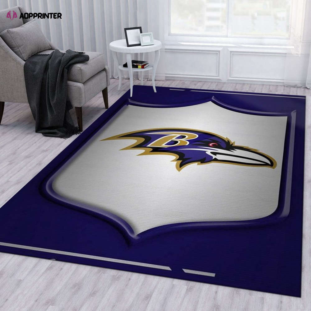 baltimore ravens rug living room floor decor fan gifts 160