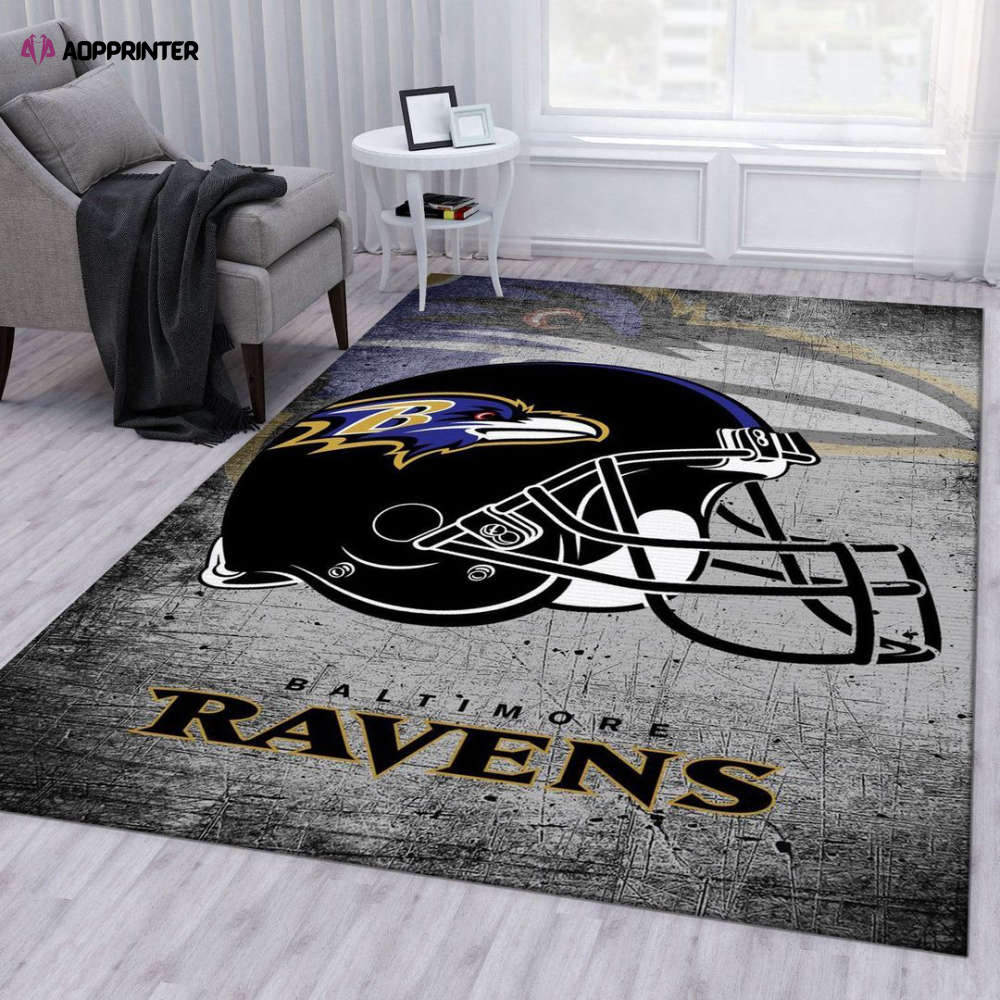 baltimore ravens rug living room floor decor fan gifts 169