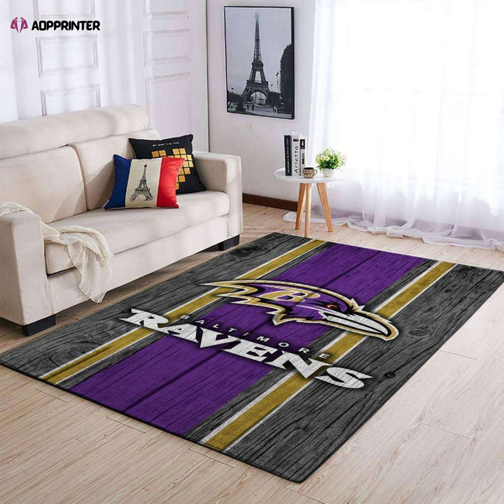 baltimore ravens rug living room floor decor fan gifts 170