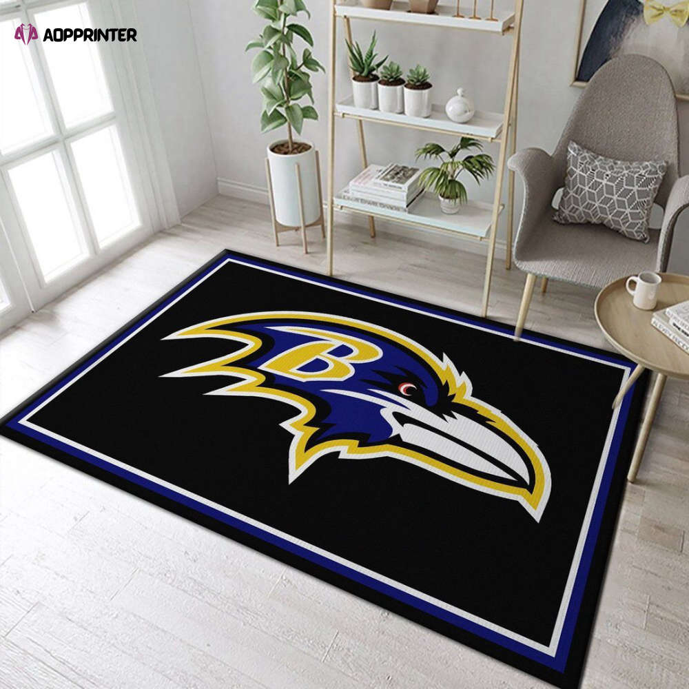 baltimore ravens rug living room floor decor fan gifts 178