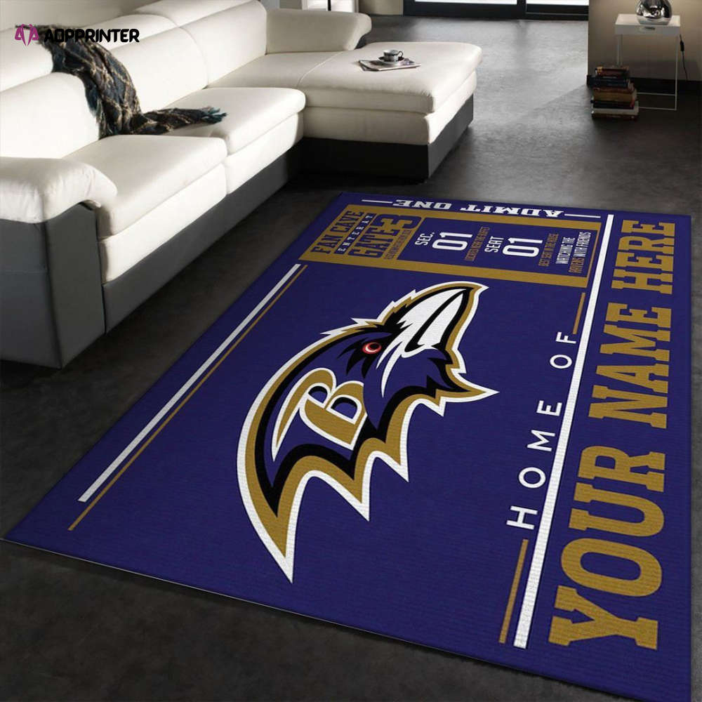 baltimore ravens rug living room floor decor fan gifts 187