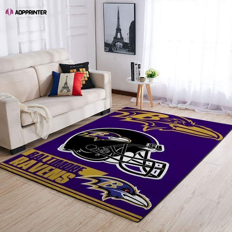 baltimore ravens rug living room floor decor fan gifts 191