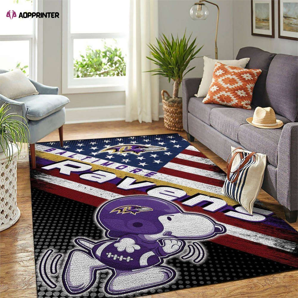 baltimore ravens rug living room floor decor fan gifts 24