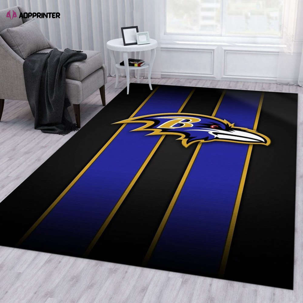 baltimore ravens rug living room floor decor fan gifts 57