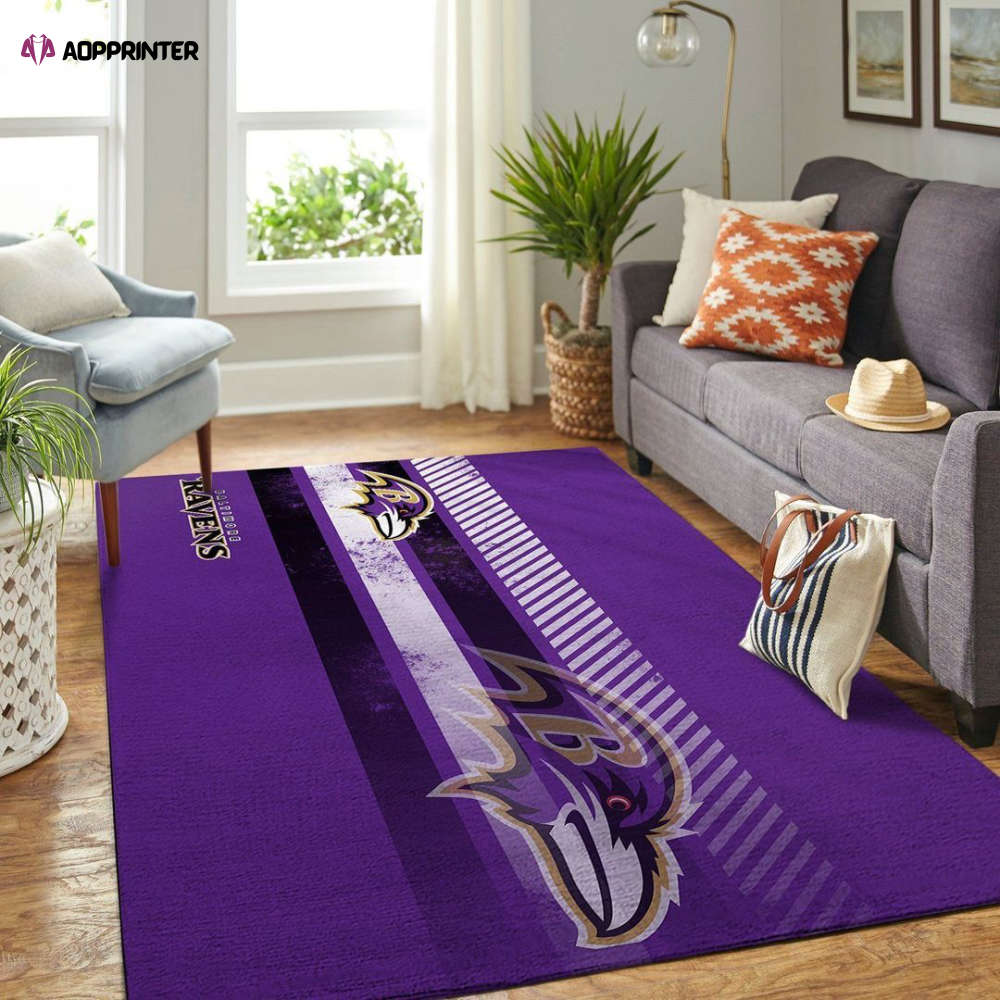 baltimore ravens rug living room floor decor fan gifts 69