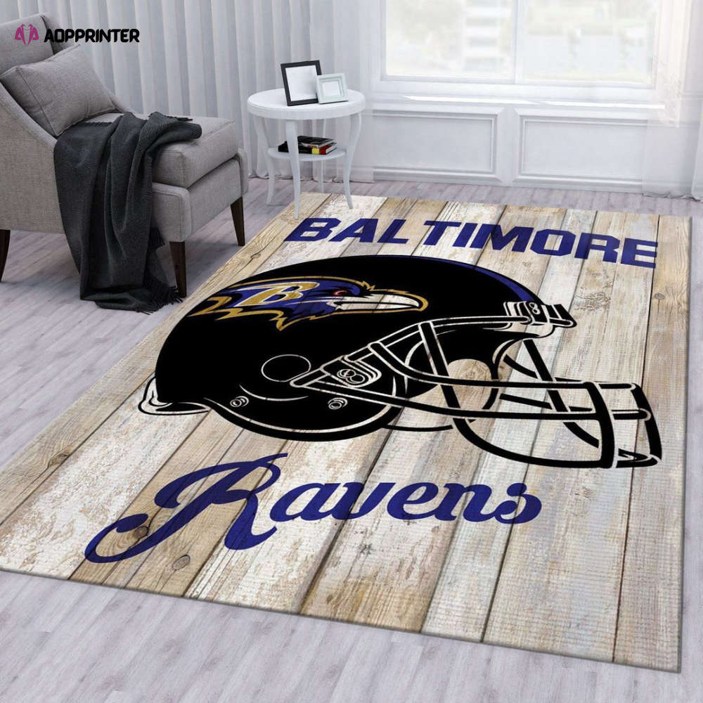 baltimore ravens rug living room floor decor fan gifts 72