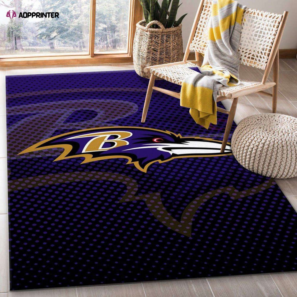 baltimore ravens rug living room floor decor fan gifts 94