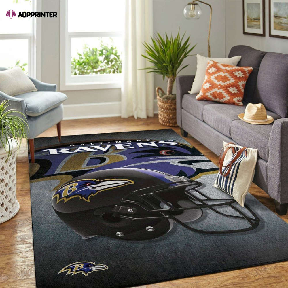 baltimore ravens rug living room floor decor fan gifts 95