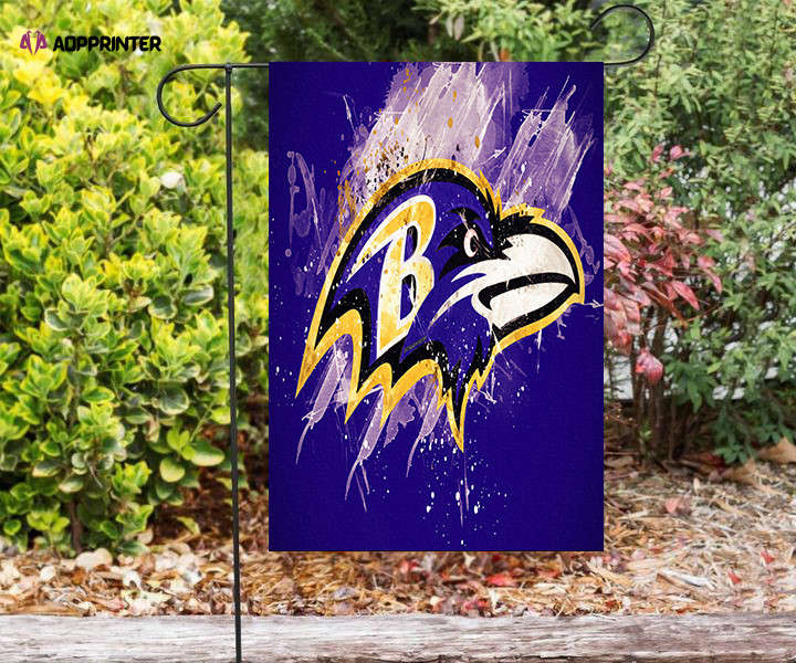 baltimore ravens texture2 double sided printing garden flag home decor gifts