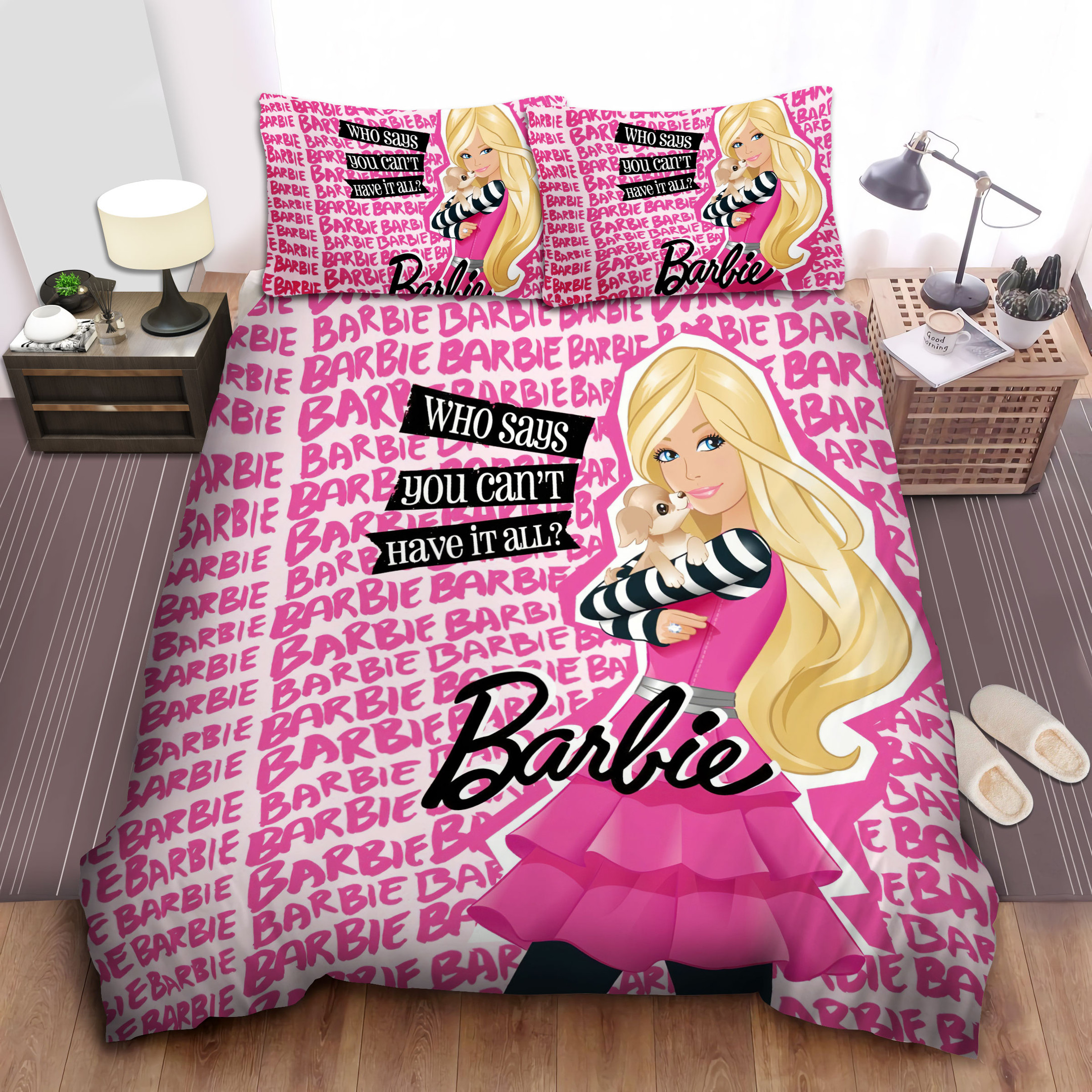 barbie puppy comforter duvet cover bed sheets spread bedding sets 9wnnz