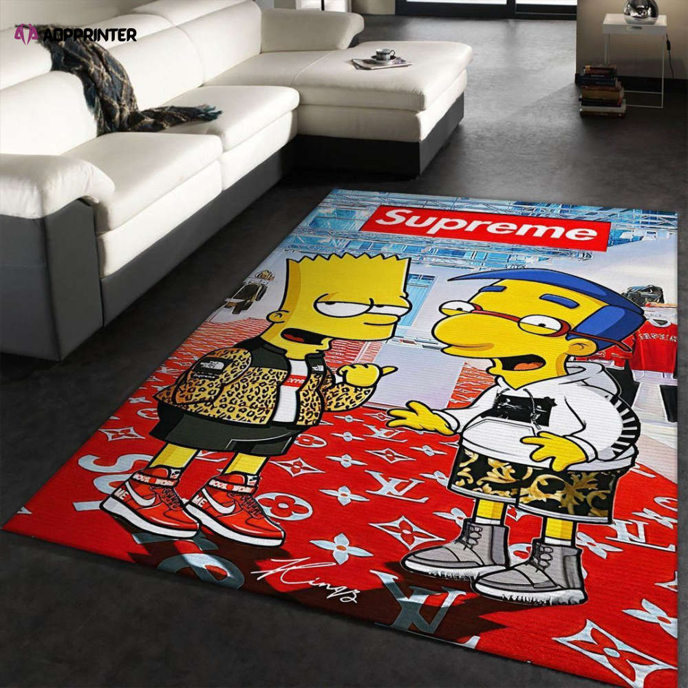 bart simpson rug living room floor decor fan gifts 3