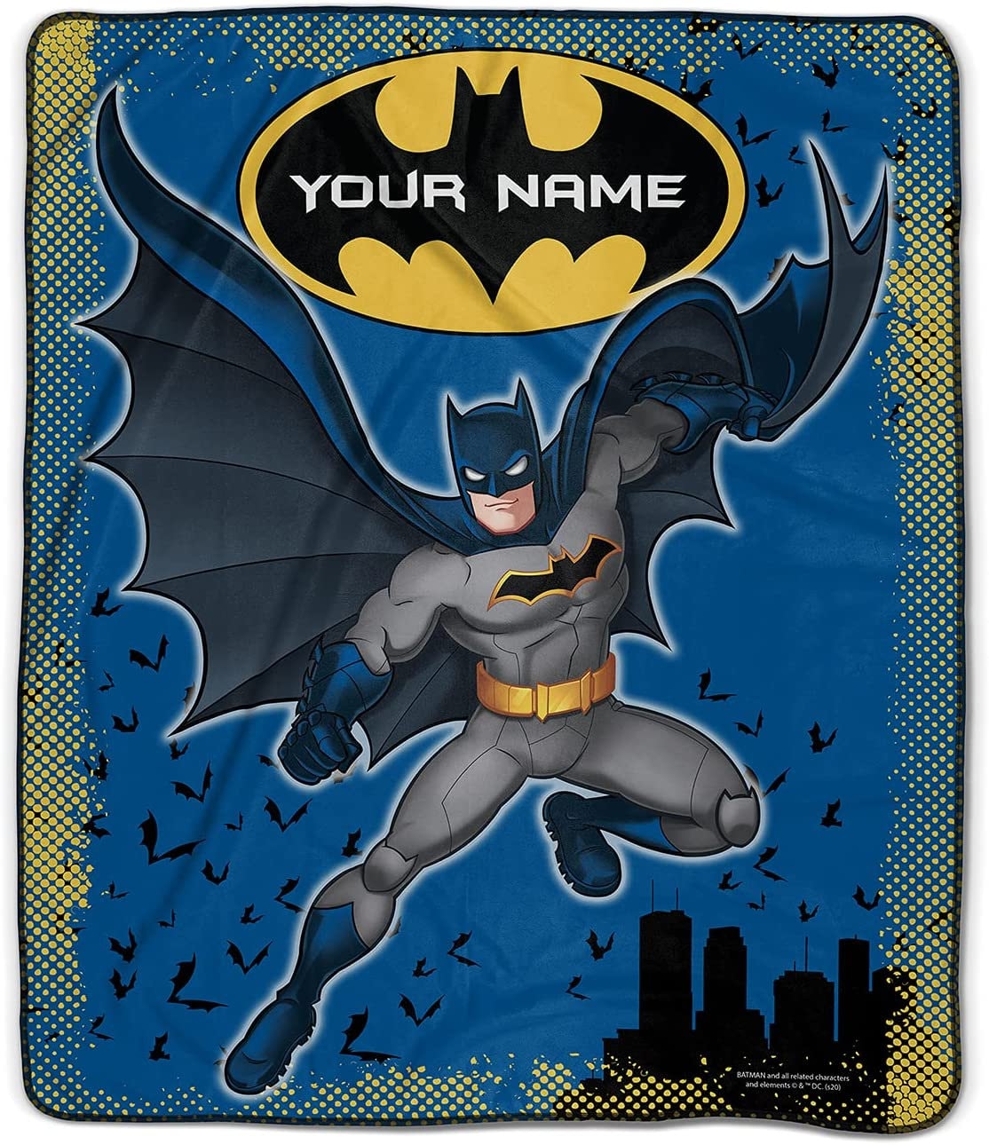 batman custom name quilt blanket ygv5r